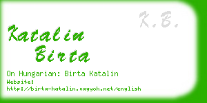 katalin birta business card